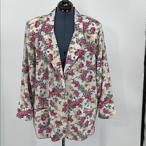 BIANCA SIZE 26 Floral Women's Blazer